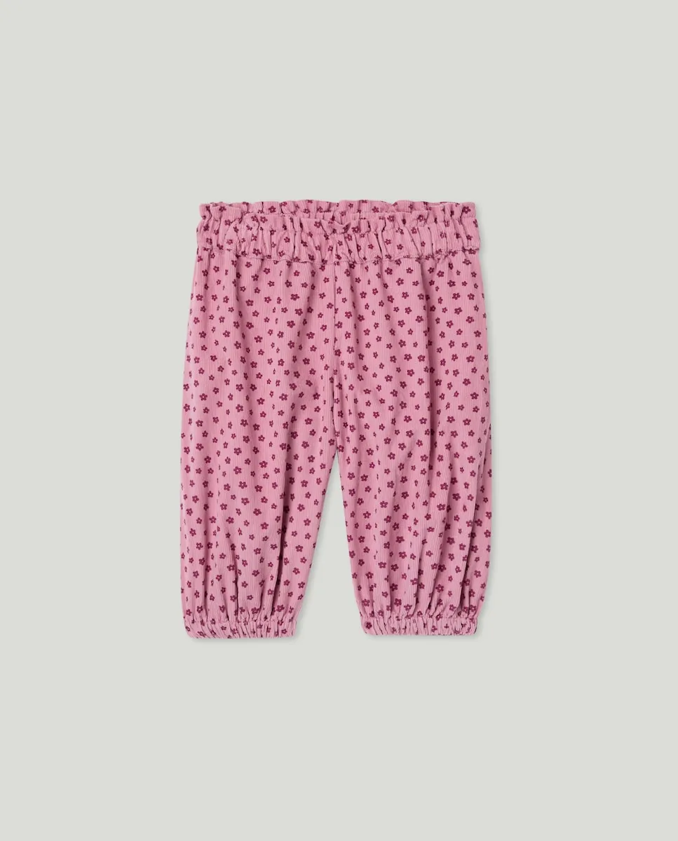 

Вельветовые детские брюки paper bag для девочки Baby El Corte Inglés, розовый