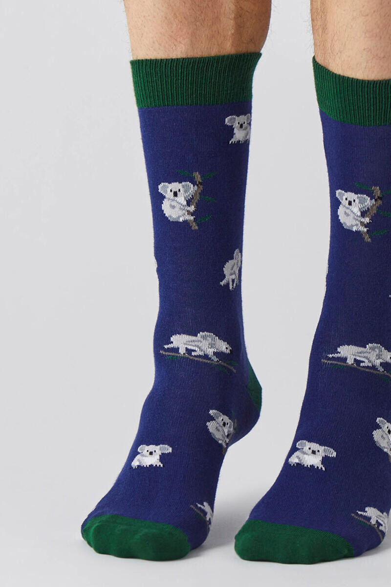 

Синие высокие носки из органического хлопка Besocks, синий