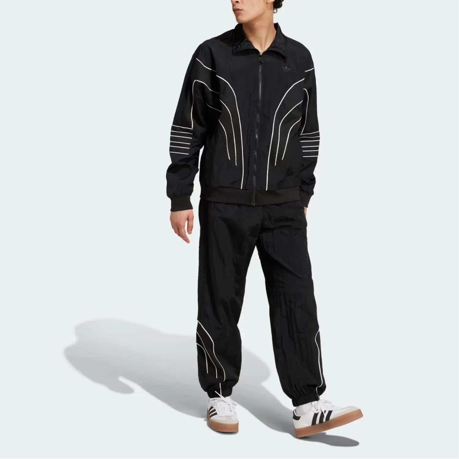 Q4 ATLANTA трикотажные спортивные штаны мужские черные Adidas Originals, черный — фото 3
