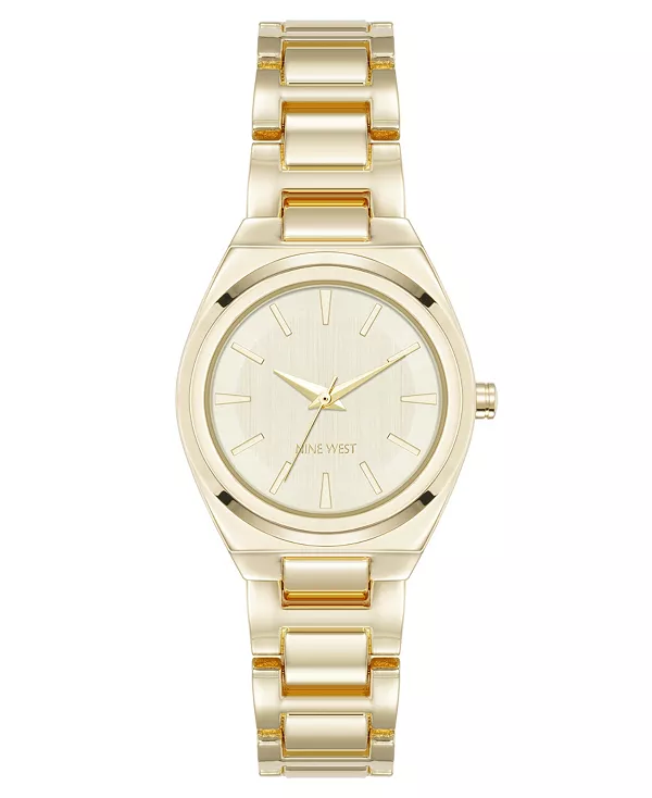 

Женские кварцевые часы в минималистичном стиле из металлического сплава золотистого оттенка, 30 мм Anne Klein, gold-tone