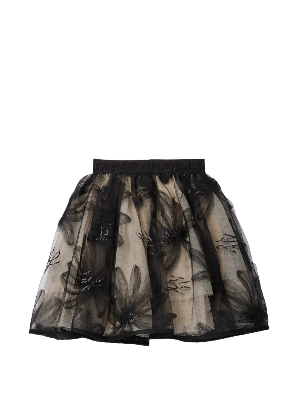 

Юбка с пайетками Karl Lagerfeld Kids, черный