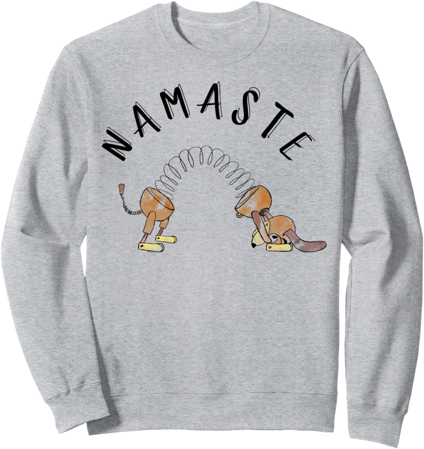 

Толстовка с постером Disney Pixar История игрушек Песочка Слинки Дог Намасте, серая