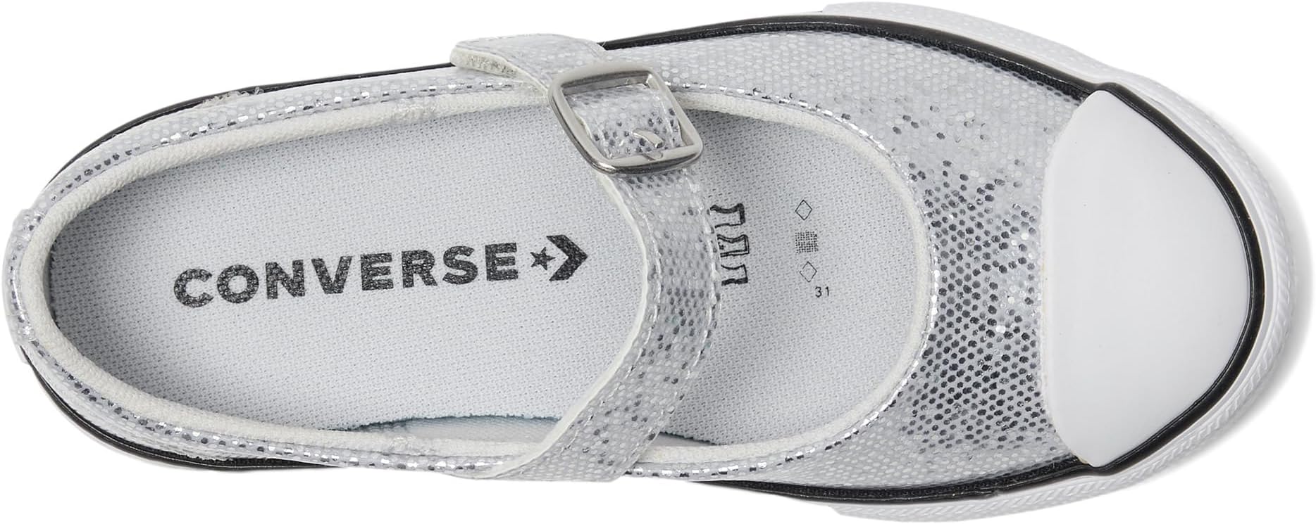 Кроссовки Converse Kids  Chuck Taylor All Star Dainty Mary Jane Disco Easy On, Barely Grey/White/Black — фото 2