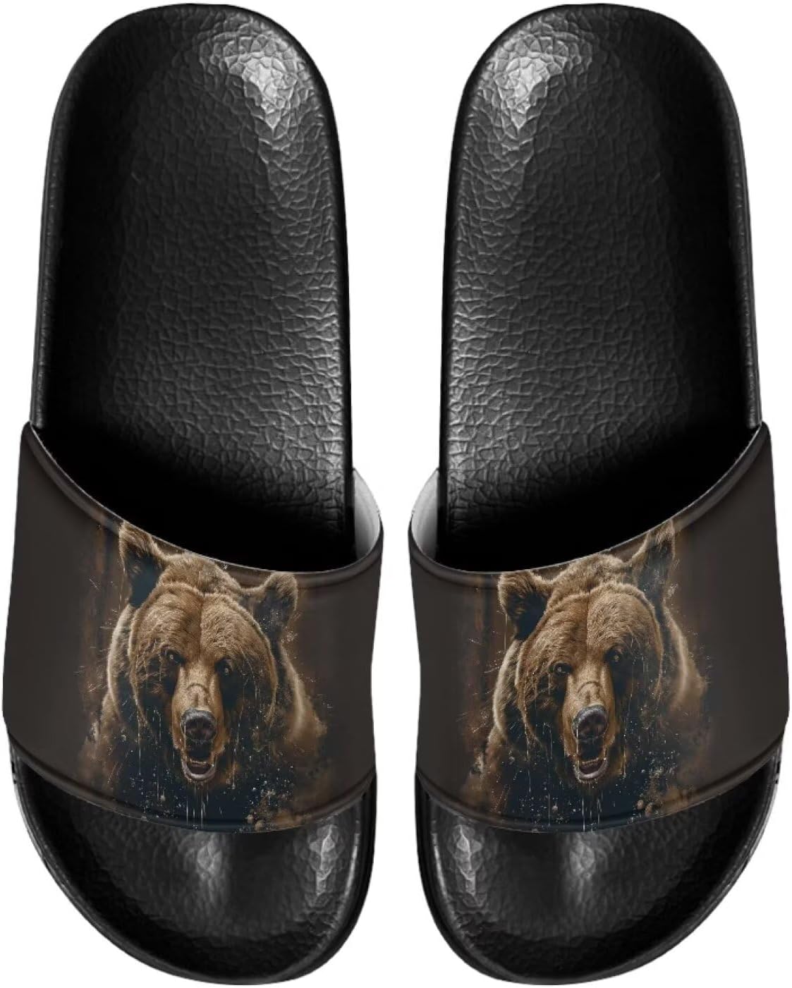 

Сланцы для мужчин с нескользящей подошвой, открытый носок, легкие в уходе, комфортная посадка, для пляжа и повседневной ходьбы Ocwfudsx, Bear