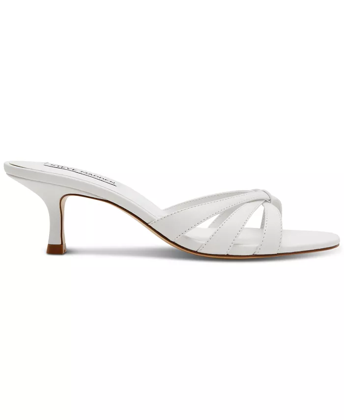 Женские босоножки-мюли Cary на низком каблуке с ремешками Steve Madden, белый — фото 3