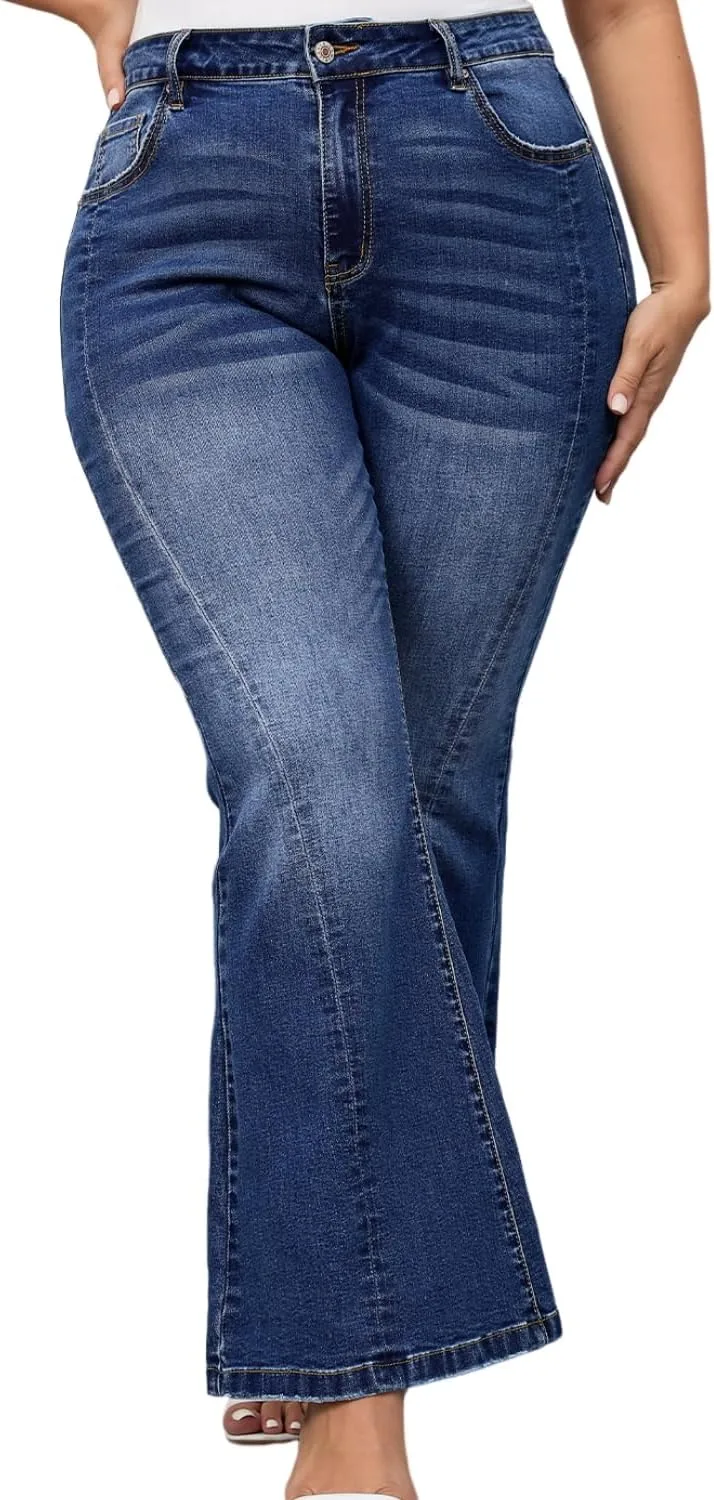 

XAKALAKA Женские летние джинсы плюс сайз Flare