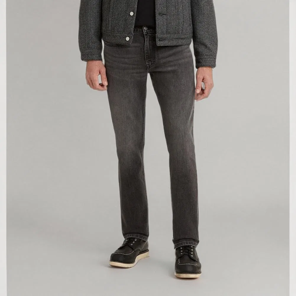 Джинсы Levi's 514 Straight Fit, Midnight Worn - Black — фото 3