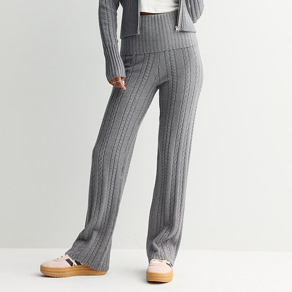 

Джинсы с кабельным узором и отворотом Juniors Harper & Ivy, Grey