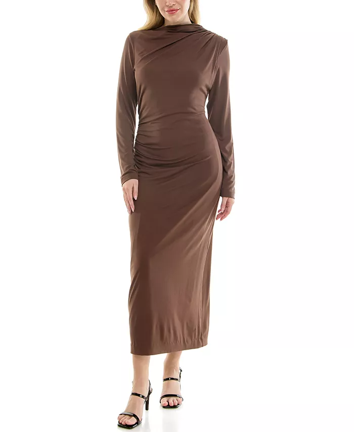 

Женское облегающее платье с длинными рукавами и сборками Taylor