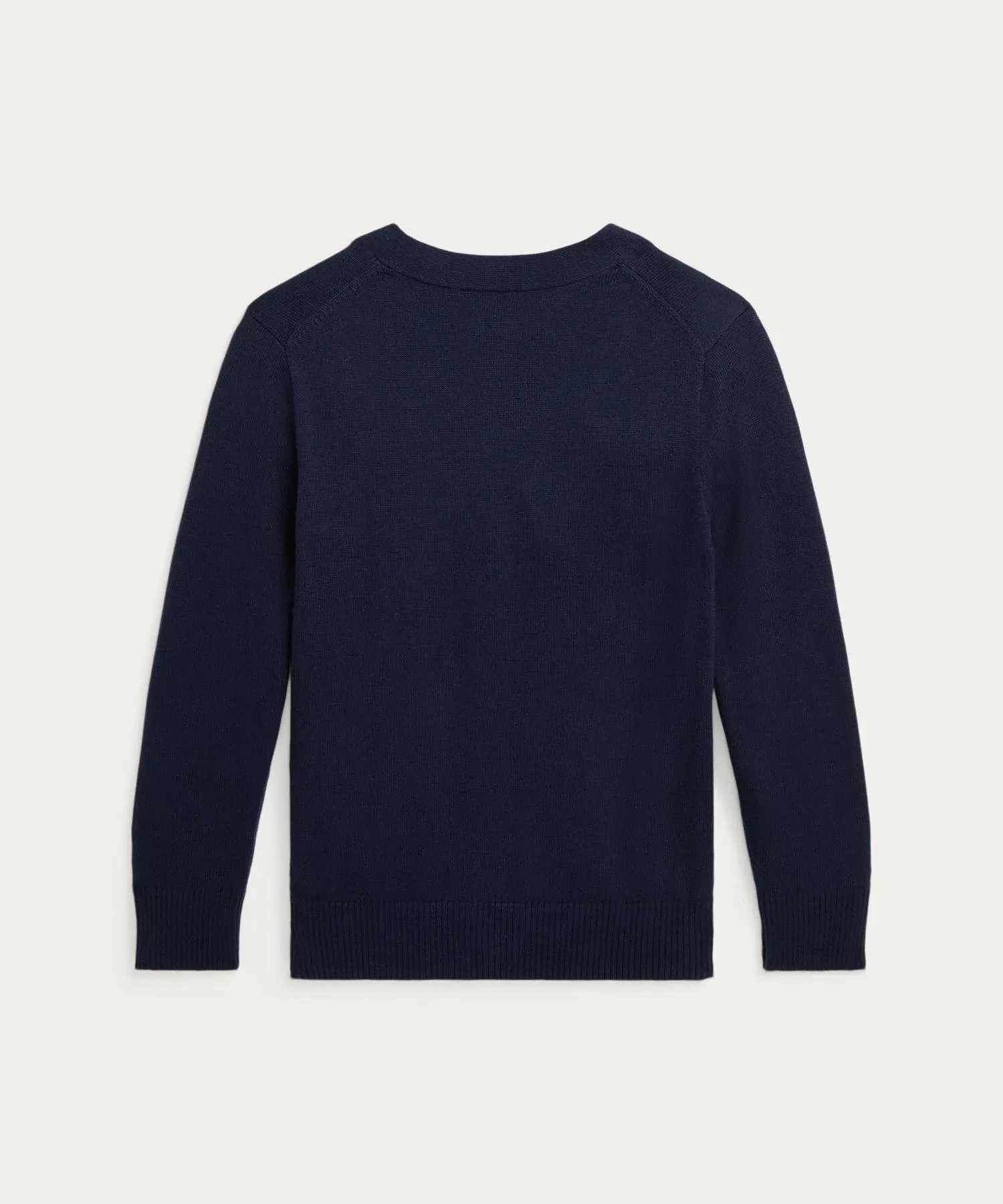 (Для мальчиков 2-7 лет) Хлопковый кардиган с V-образным вырезом Polo Ralph Lauren, 410 Navy — фото 2