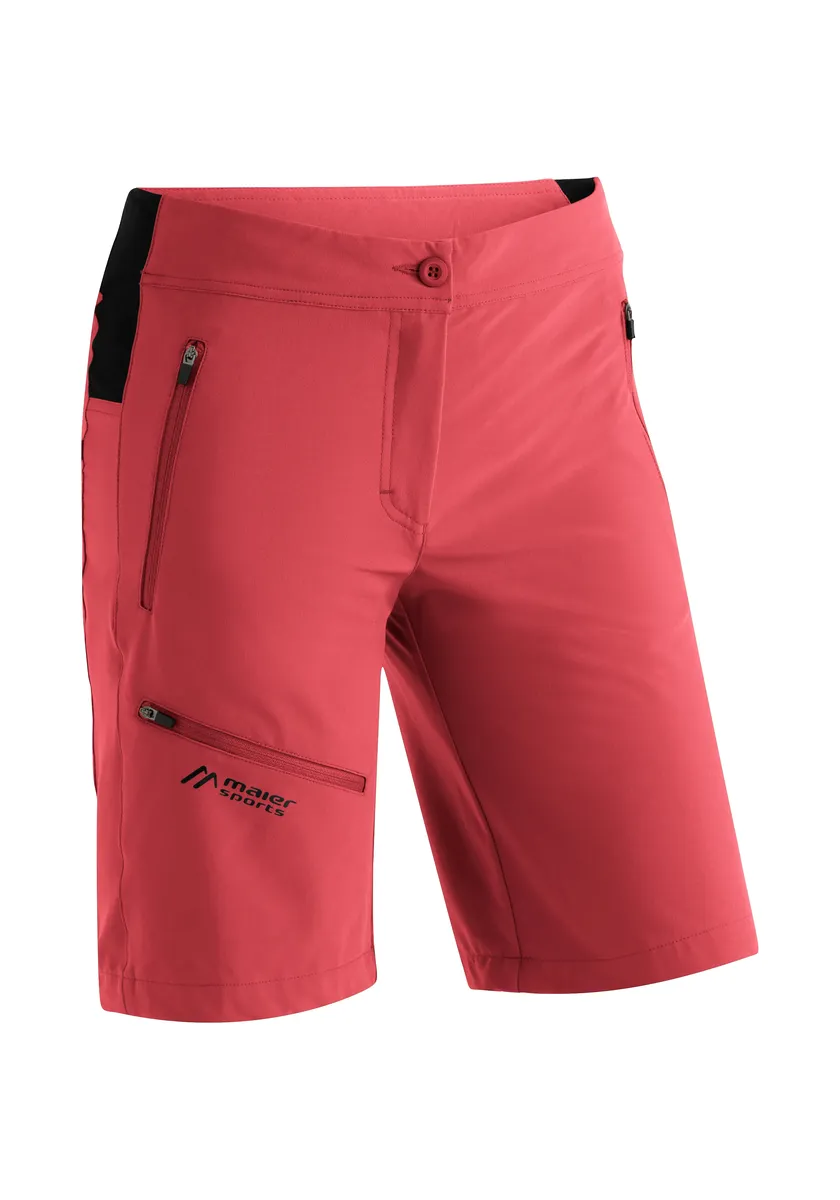 

Maier Sports Bermudas "Latit Short Vario", короткие женские походные брюки, современные уличные бермуды, трекинговые брюки, красный
