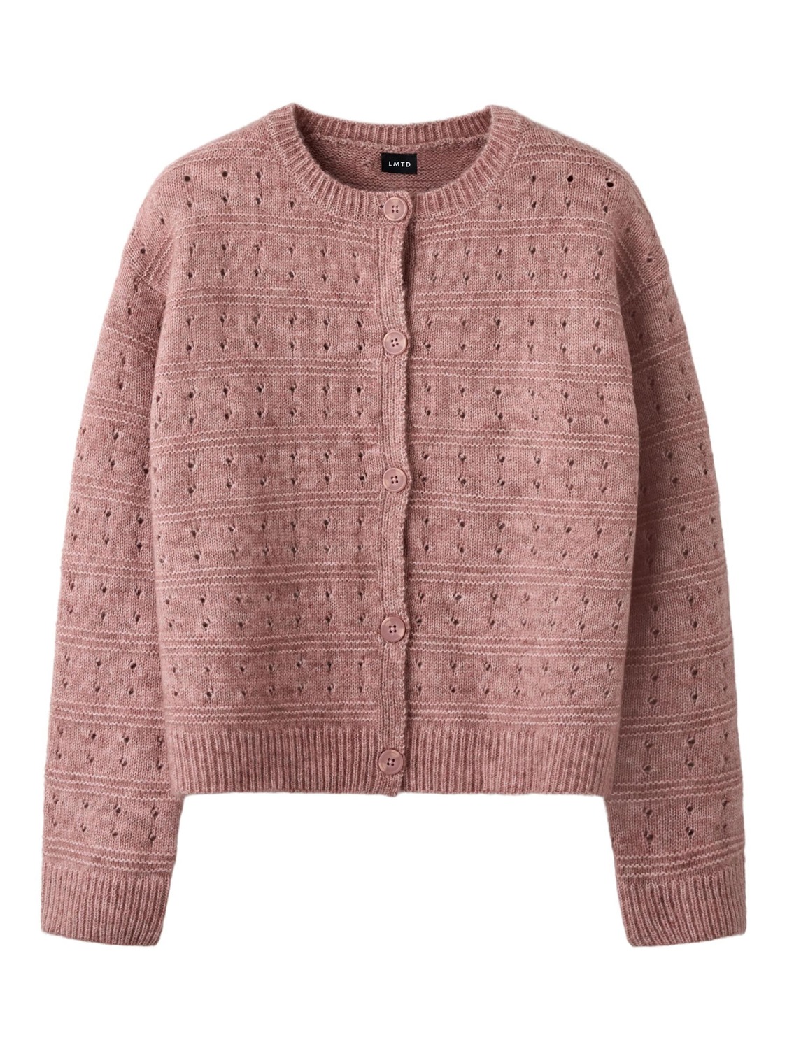 

LMTD Кардиган вяженый в пыльно-розовом цвете