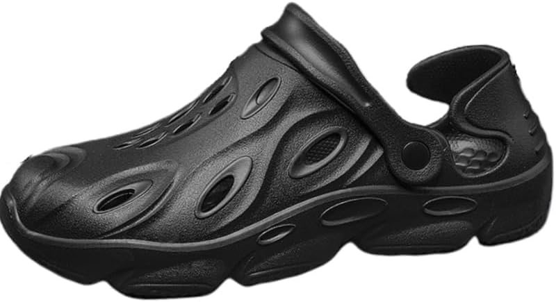 

Модные сабо больших размеров для мужчин, удобные нескользящие повседневные тапочки с мягкой подошвой из EVA для активного отдыха на улице Fmshi, черный