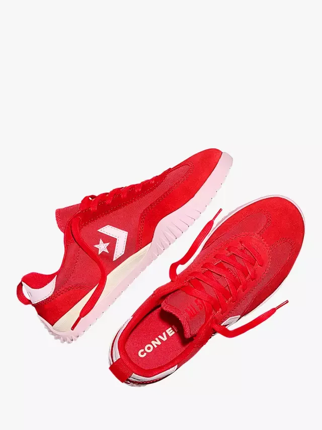 Детские кроссовки на шнуровке Run Star, красно-белые Converse — фото 2