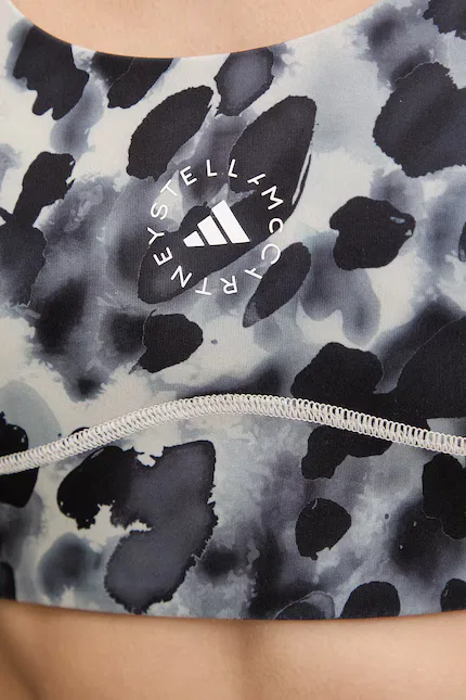 Спортивный бюстгальтер с принтом Adidas by Stella McCartney, серый — фото 4