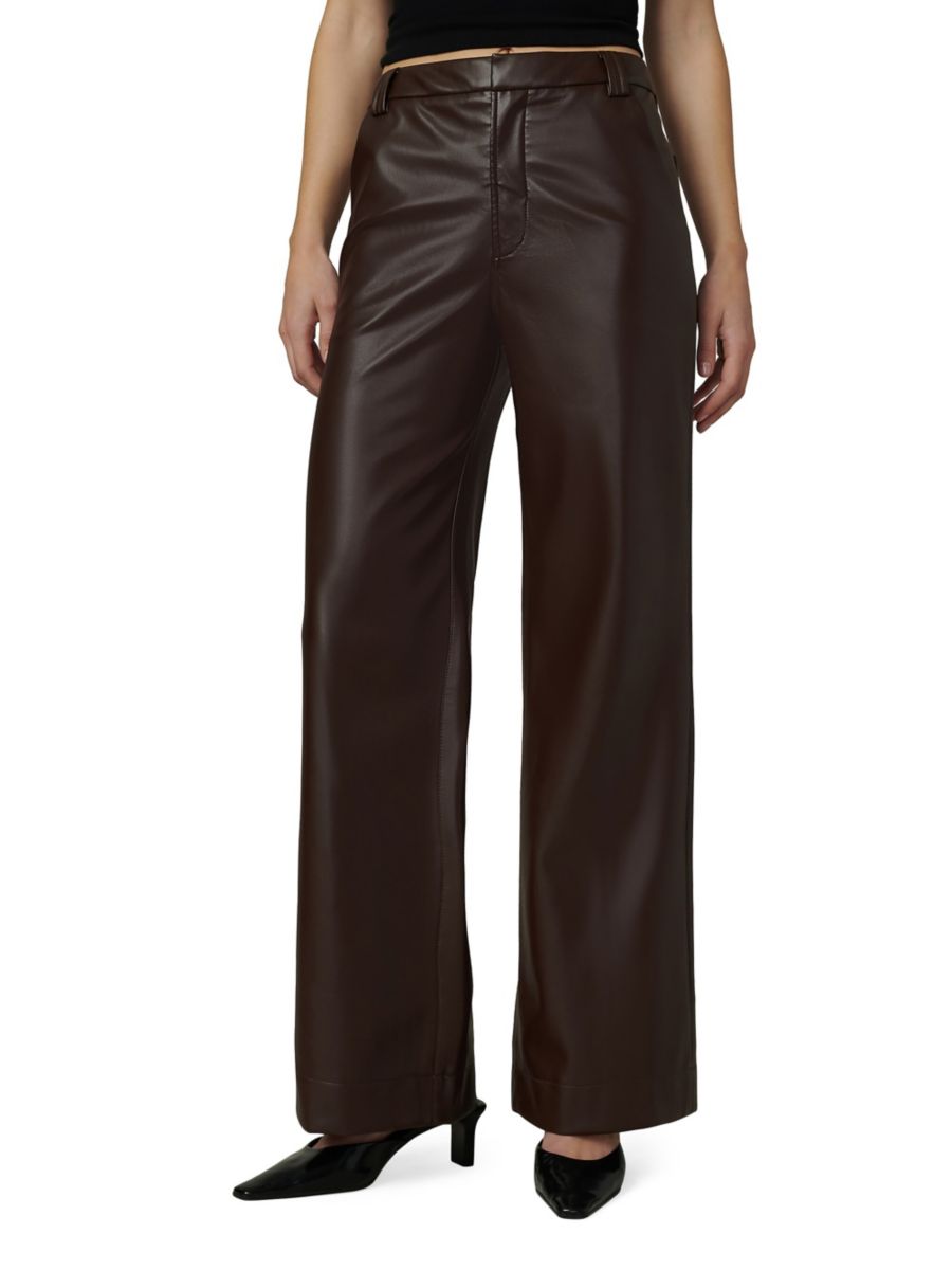 

Джинсы Mia из искусственной кожи прямого кроя Joe's Jeans, цвет Coffee Bean