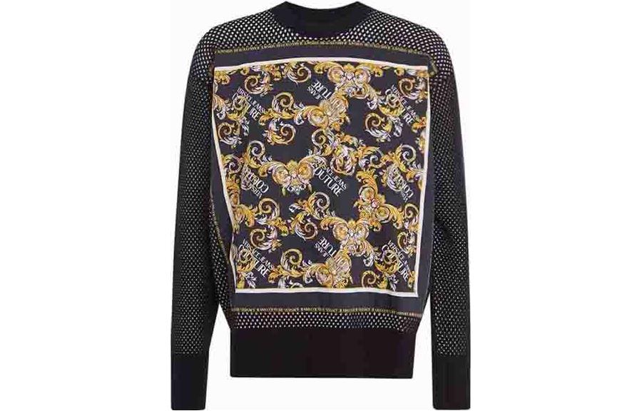 

Трикотажная футболка мужская черная с золотом VERSACE