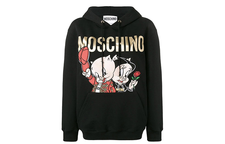 

Женская толстовка с капюшоном, средней и стандартной длины Moschino