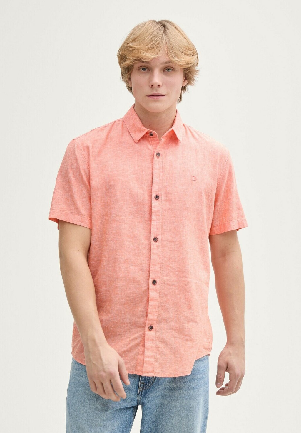 

Рубашка REGULAR FIT KURZARM TOM TAILOR DENIM, коралловый