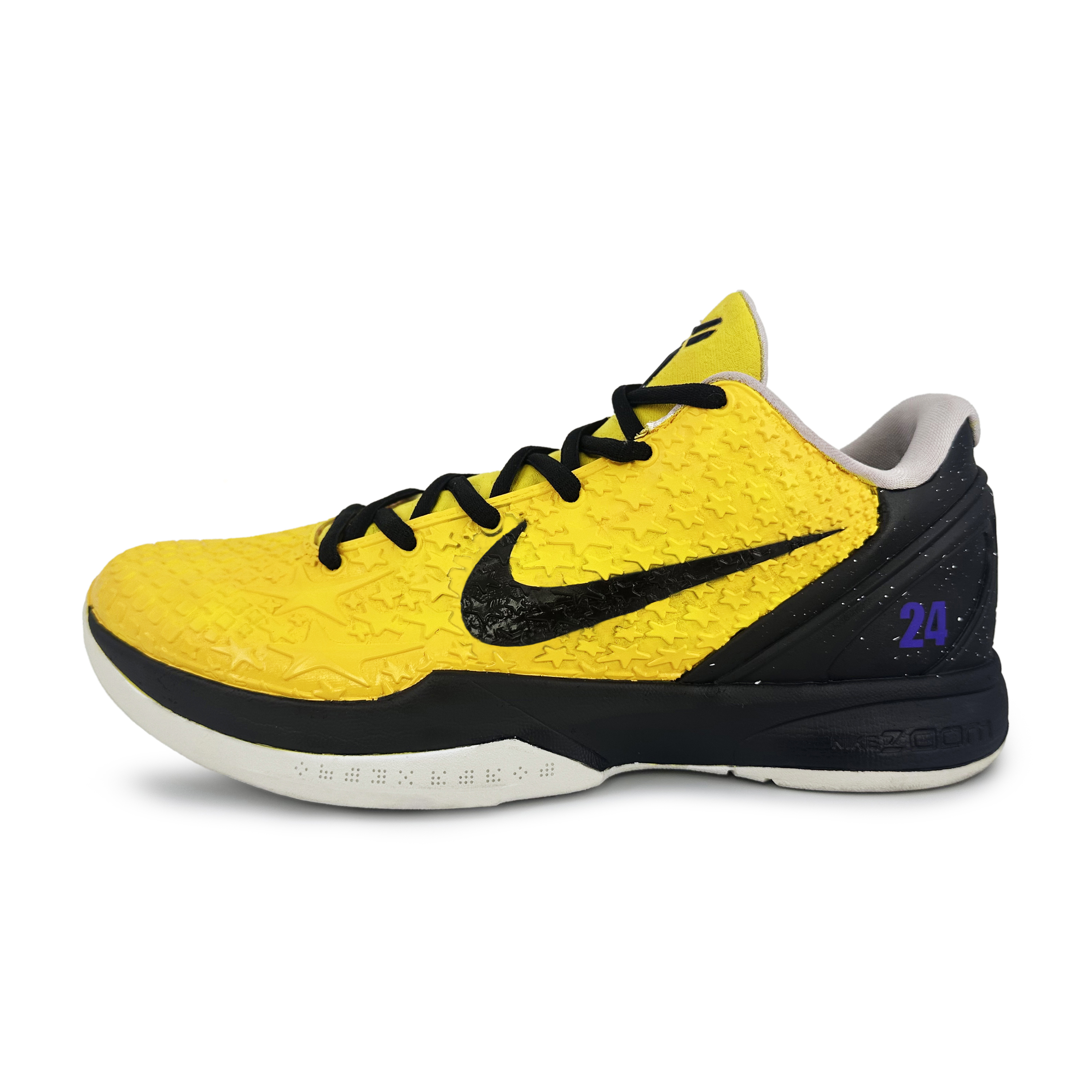 

Nike Баскетбольные кроссовки Zoom Kobe 6 с амортизацией, противоскользящие и износостойкие, низкие, мужские, цвет «черное золото»