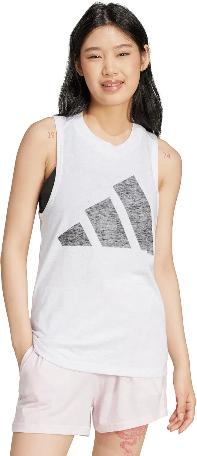 Топ майка adidas Essentials Tank Top, White/Black