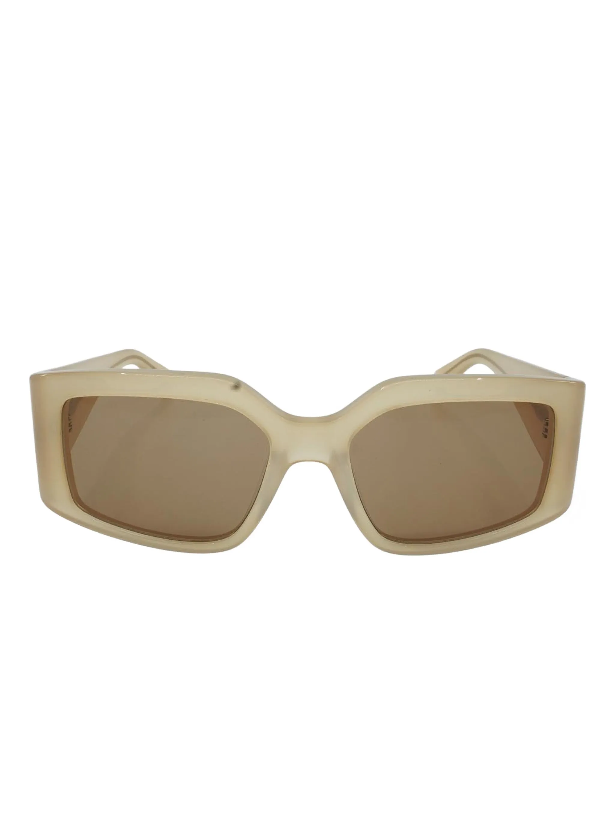 

Солнцезащитные очки в прямоугольной оправе Ferragamo Eyewear, миндальный