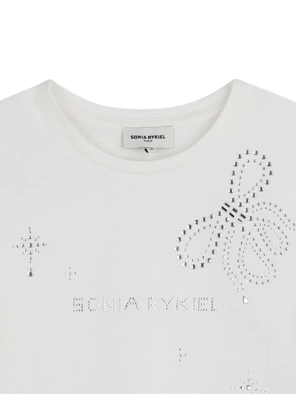 Футболка со стразами SONIA RYKIEL ENFANT, нейтральный — фото 3