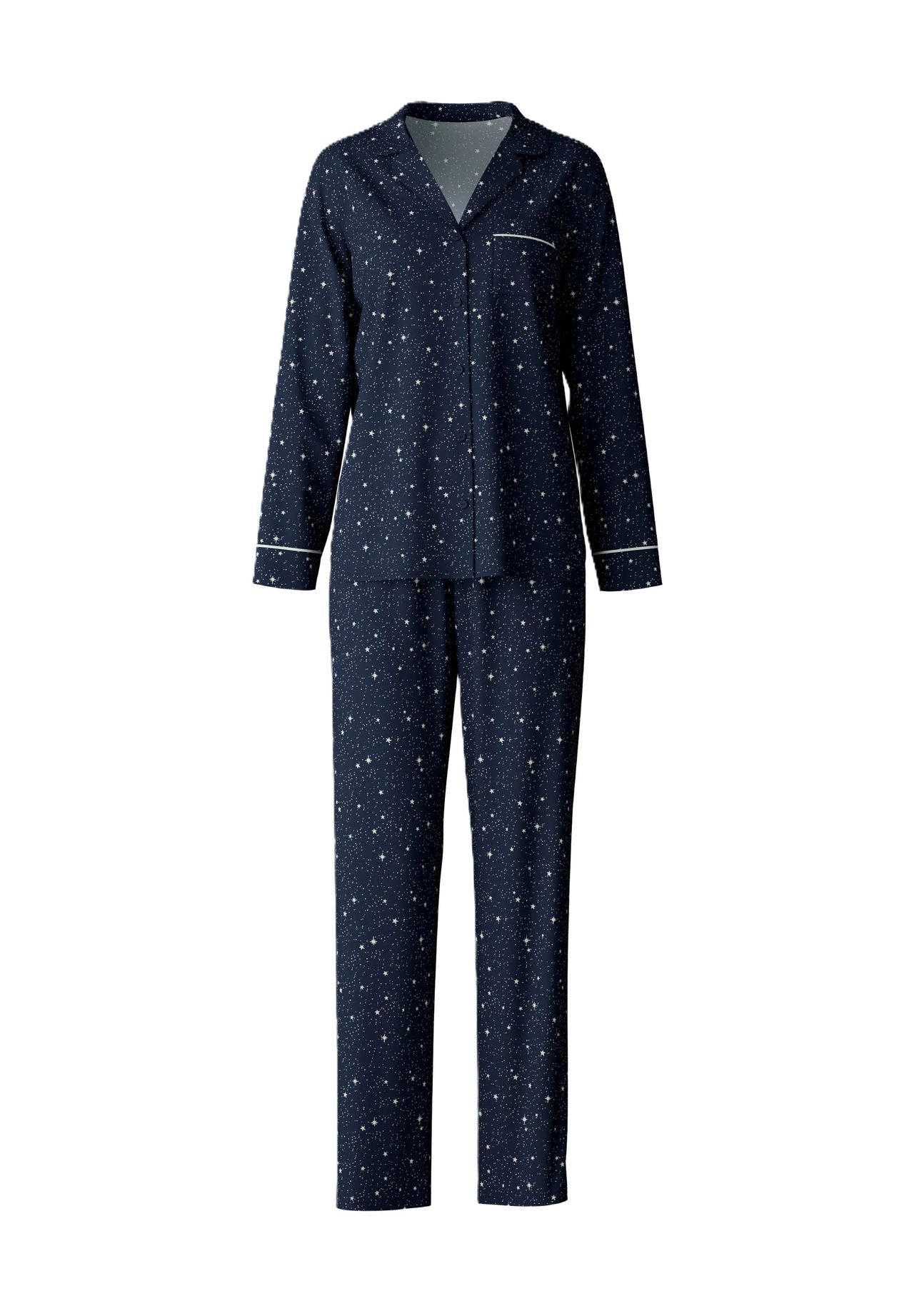 

Женская пижама Sweat Dreams с накладным нагрудным карманом CALIDA, цвет 488 Peacoat Blue