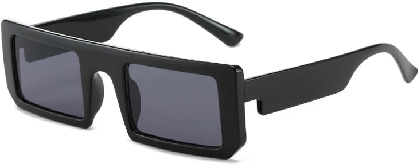 

Модные солнцезащитные очки для женщин и мужчин, в стиле ретро, ​​роскошные, в маленькой оправе, летние, для путешествий, с защитой от УФ-излучения UV400 TKKTLLT, Black Gray