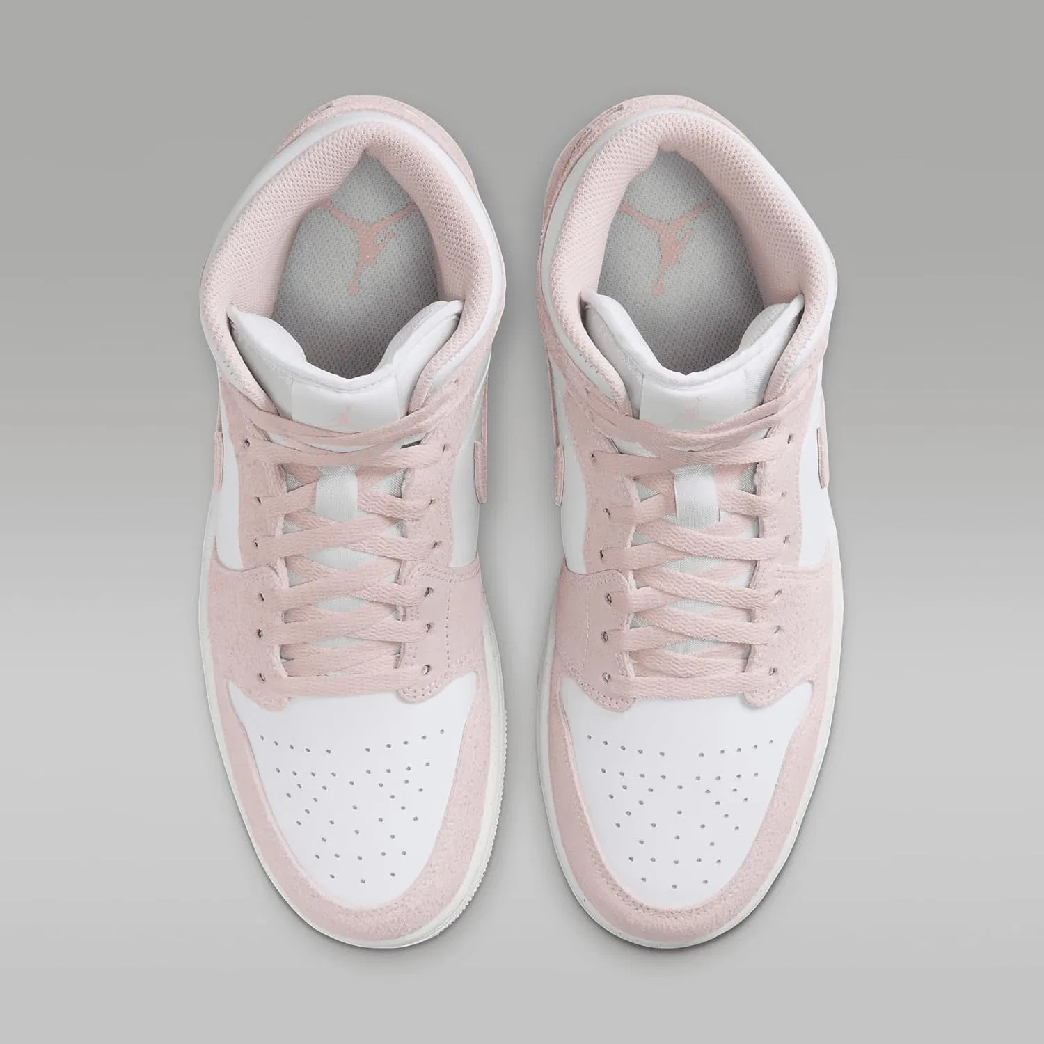 Кроссовки Nike Air Jordan 1 Mid Se, белый/розовый — фото 4