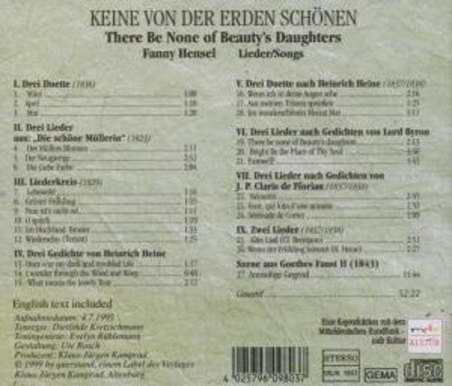 

CD диск Songs of Fanny Hensel / Various: Lieder