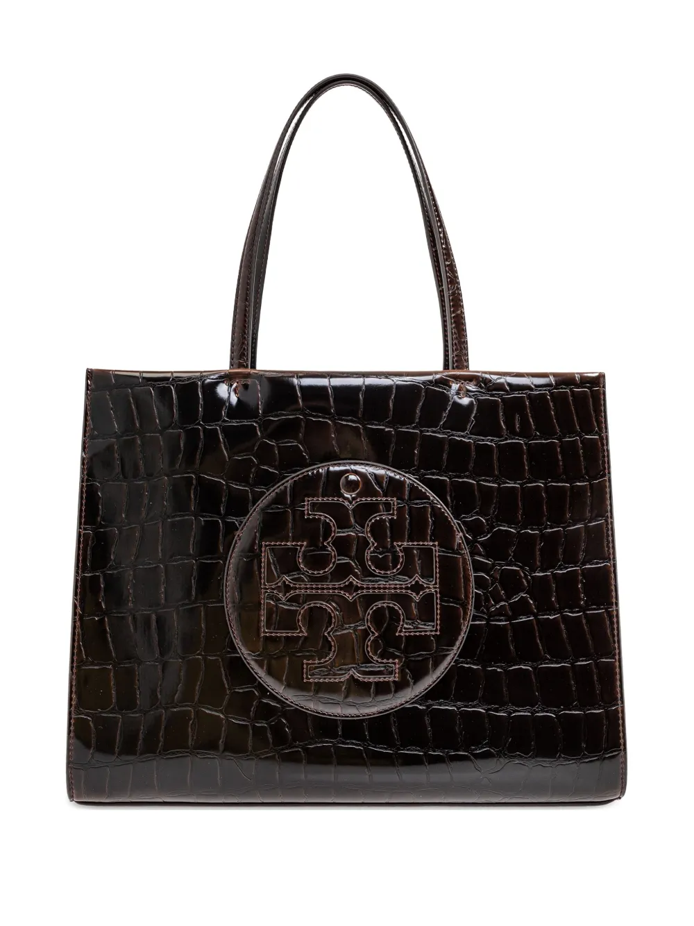 

Сумка-тоут с тиснением под крокодила и логотипом Tory Burch, коричневый