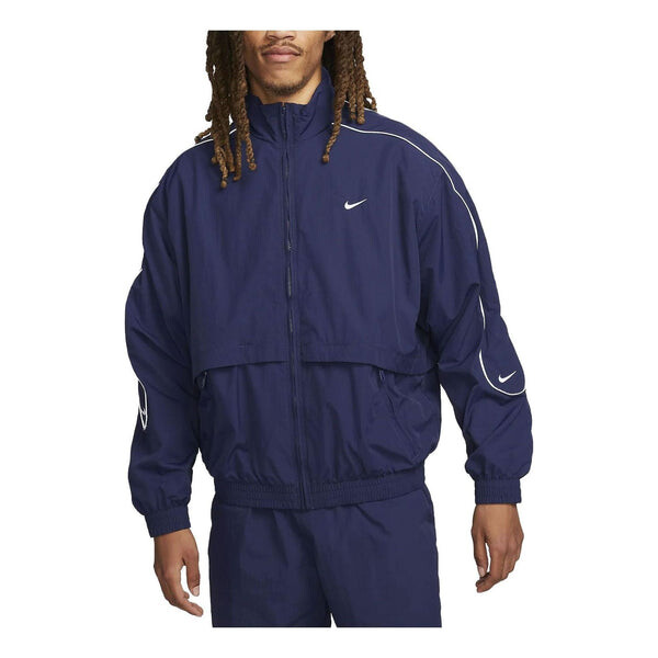

Куртка спортивная одежда solo swoosh тканые Куртка для трека Nike, синий