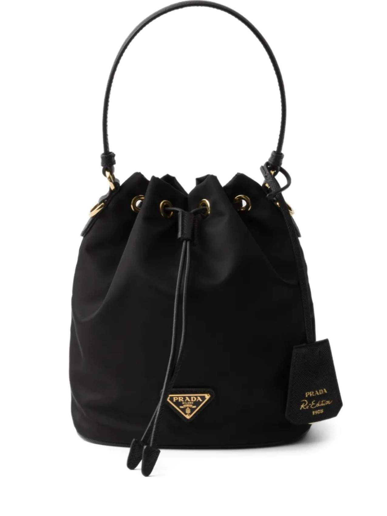

Сумка-ведро Prada mini Re-Edition 1978, черный