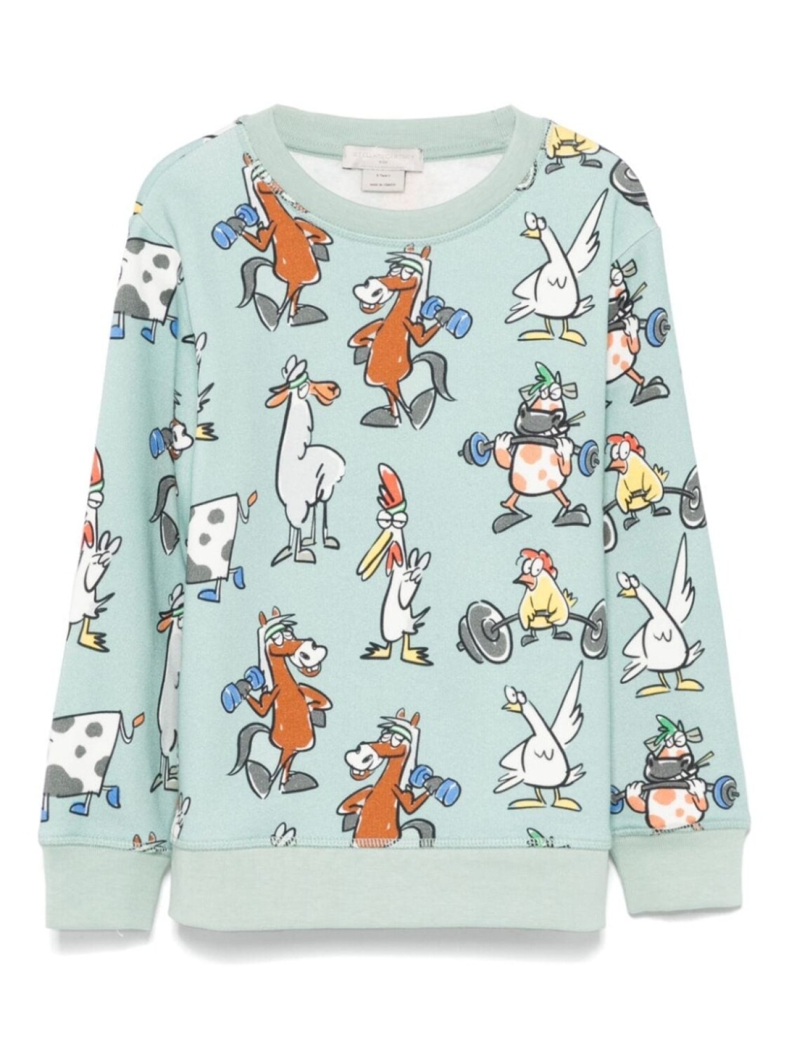 

Толстовка Stella McCartney Kids с анималистичным принтом, зеленый