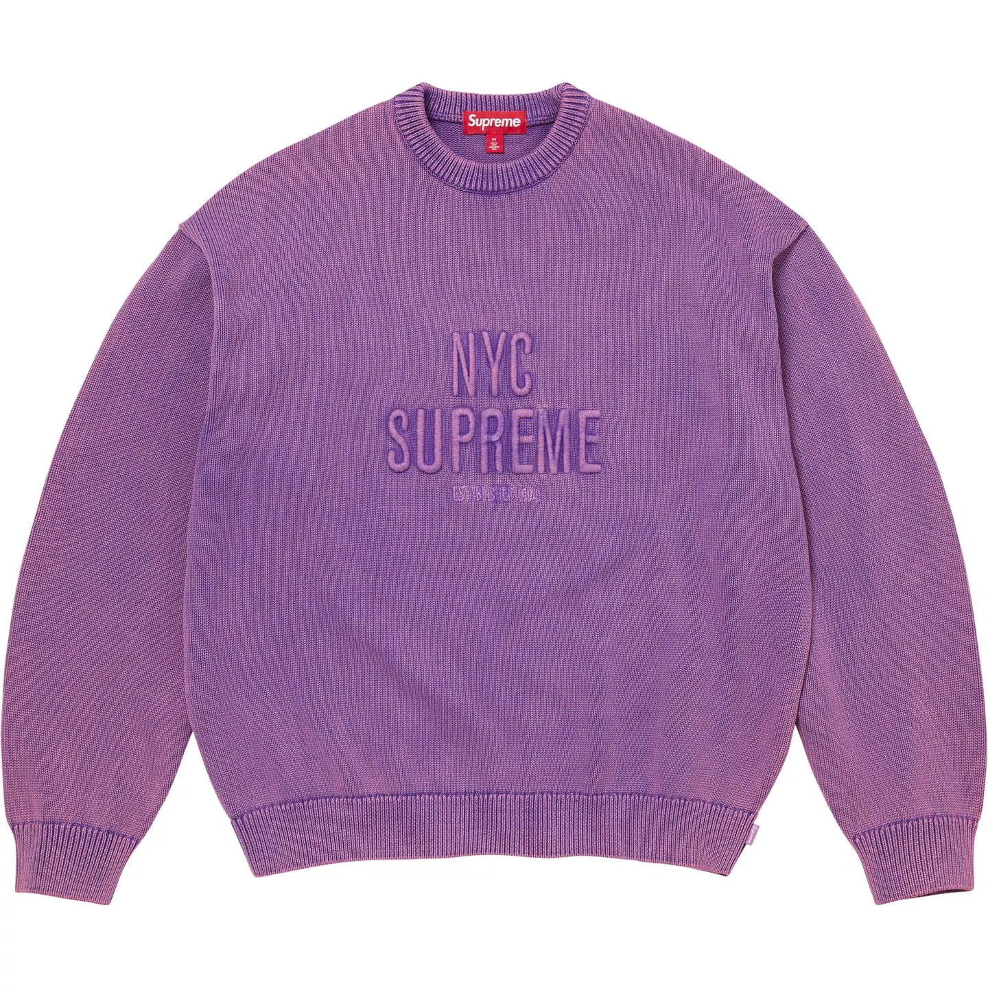 Свитер Supreme Overdyed Raised Unisex оливковый — фото 4