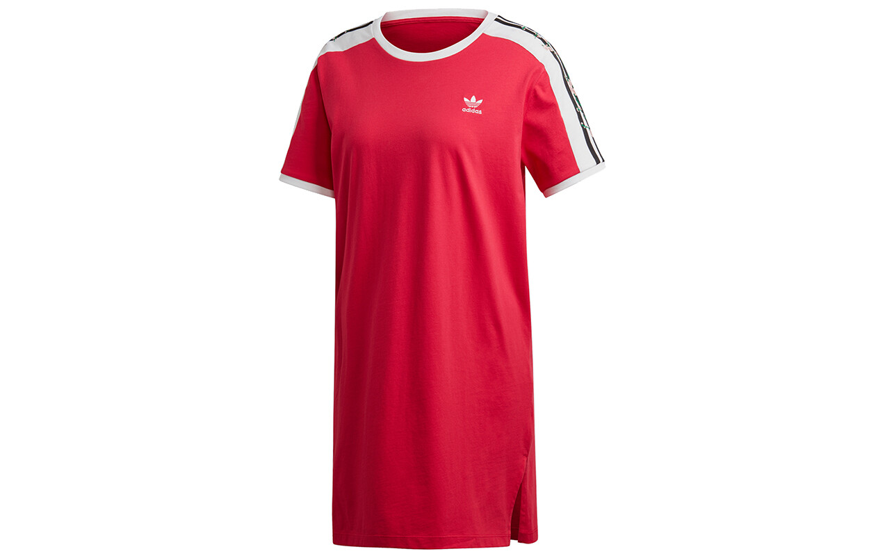 

Платье с короткими рукавами женское красное Adidas Originals