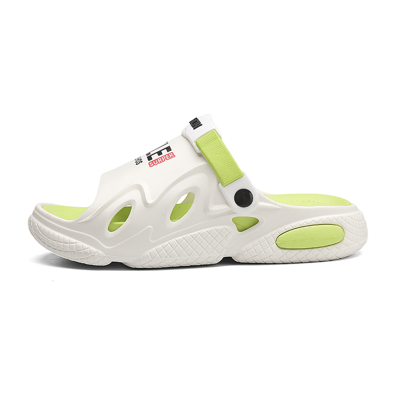 

CariteSport Износостойкие слайдеры унисекс бело-зеленые, цвет White Green