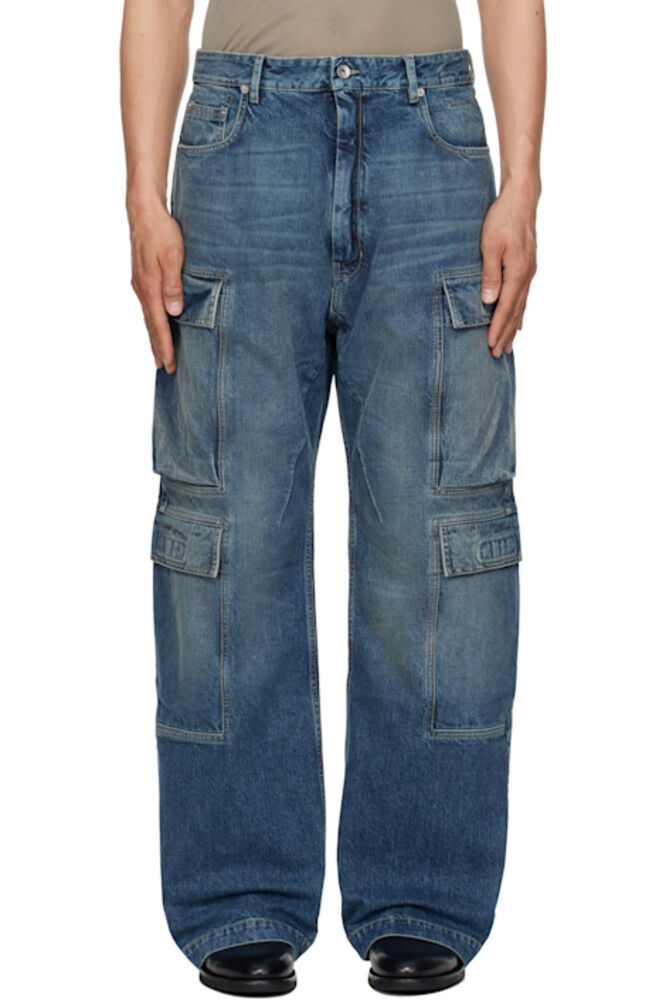 

Джинсы Hollywood Double Cargo Indigo Rick Owens DRKSHDW