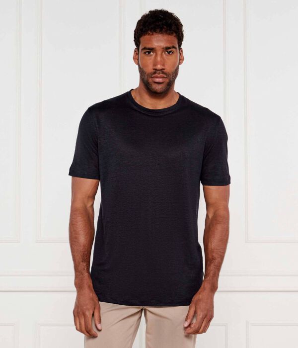 

Льняная рубашка национальная 73_db Regular fit Boss, синий