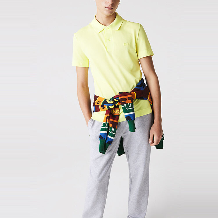 Мужская рубашка-поло LACOSTE, цвет Bright Yellow — фото 2