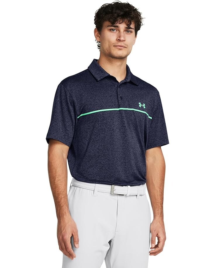

Поло Under Armour Golf Playoff 3.0, цвет Midnight Navy/Vapor Green