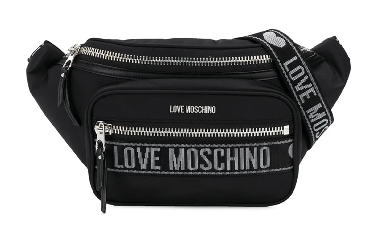

MOSCHINO Сумка-кошелек через плечо из нейлоновой ткани, женская, черная