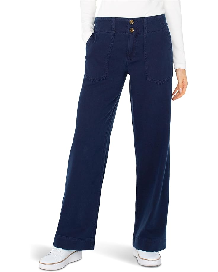 

Брюки Liverpool Los Angeles Utility Patch Pocket Wide Leg Mid-rise Pants, цвет Navy Dusk