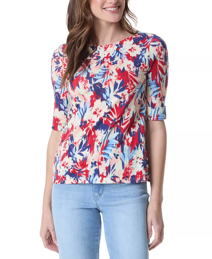 

Женская футболка Alanis с принтом и манжетами на рукавах Gloria Vanderbilt, мультиколор