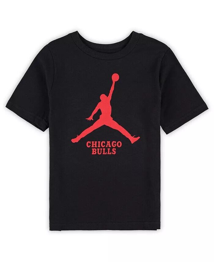 

Черная футболка Jumpman Chicago Bulls Essential для дошкольников Jordan, черный