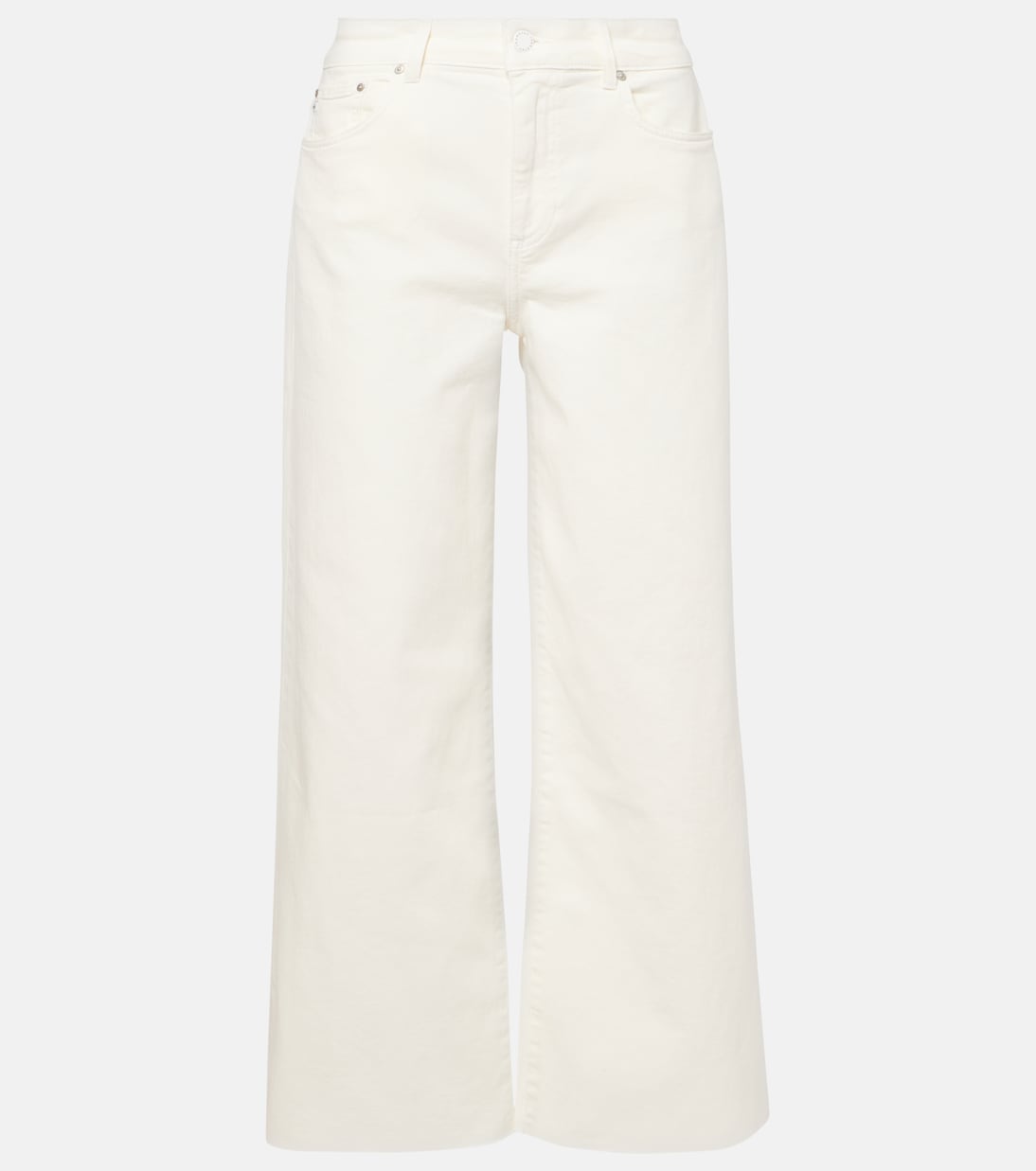 

Джинсы Saige с высокой талией и широкими штанинами AG Jeans, Marshmallow