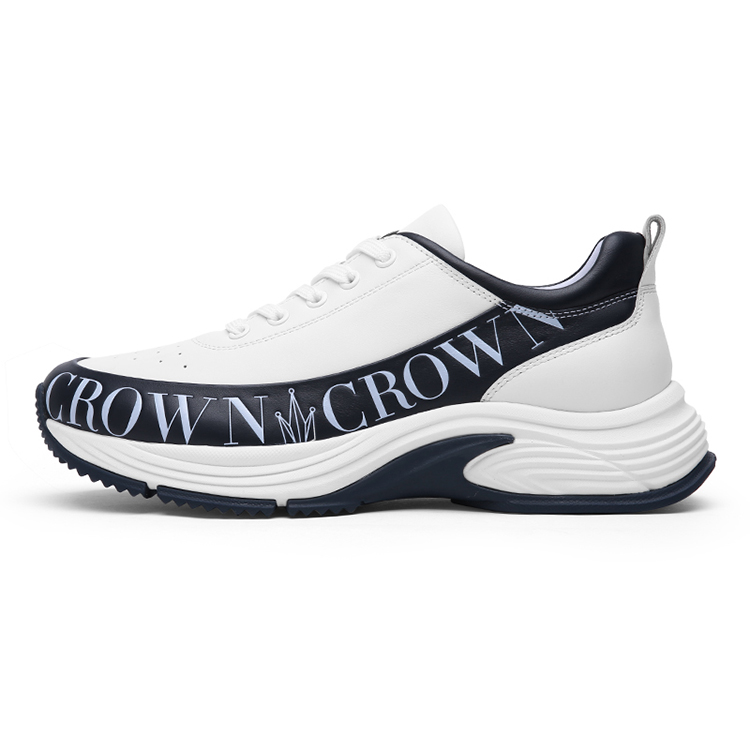 

Износостойкие массивные кроссовки мужские CROWN, бело-синие