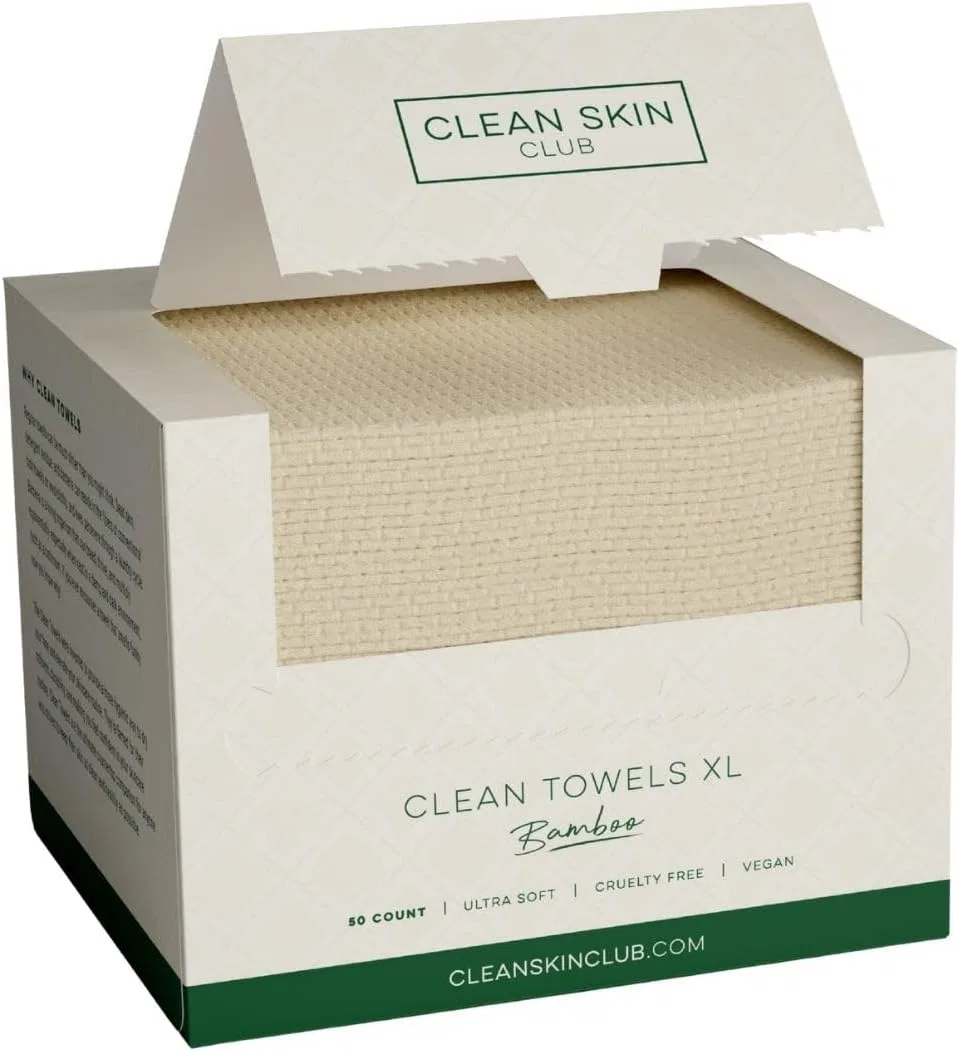 Средство для снятия макияжа Clean Skin Club — Салфетки для лица Bamboo Towels XL, 57 г