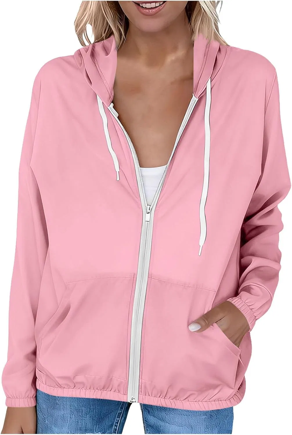 Куртка женская легкая с защитой UPF 50+, Pink